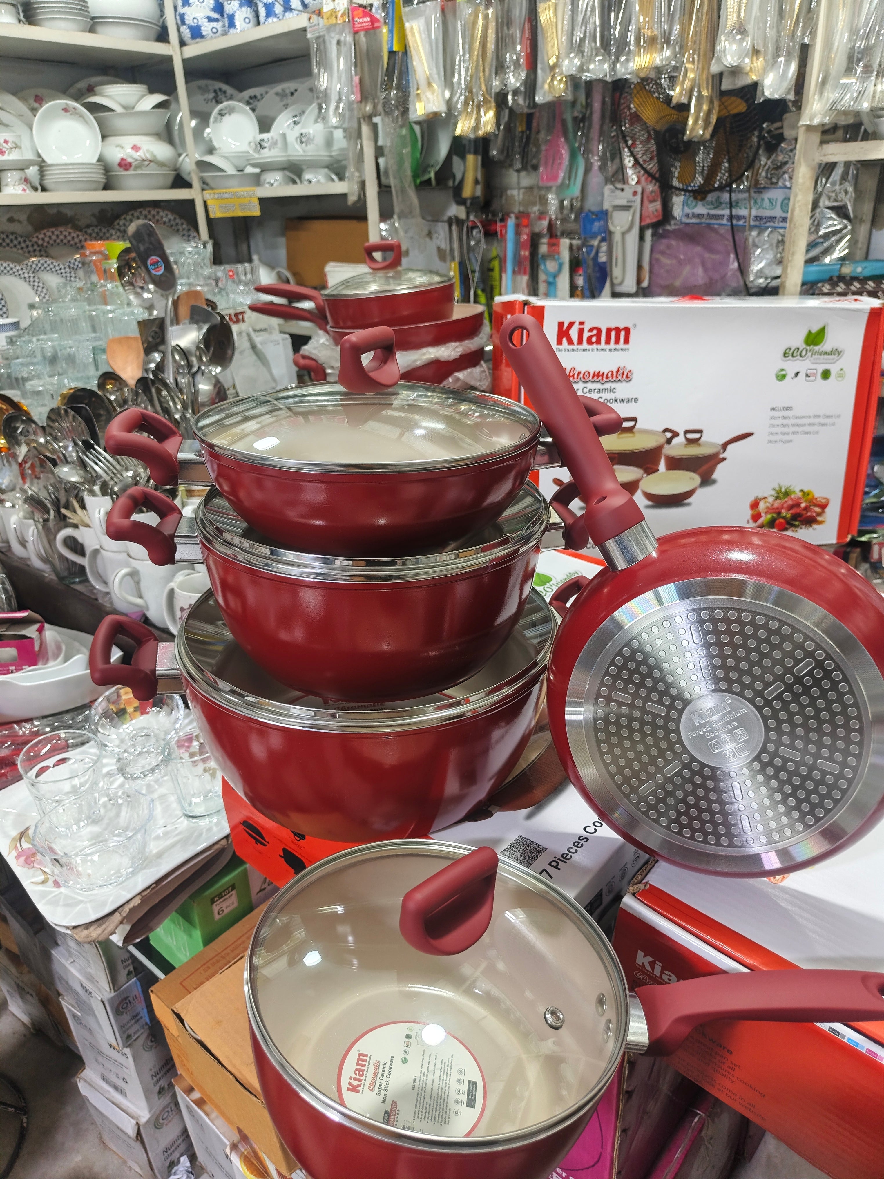 Kiam super ceramic 9p ৯ পিস Red Induction